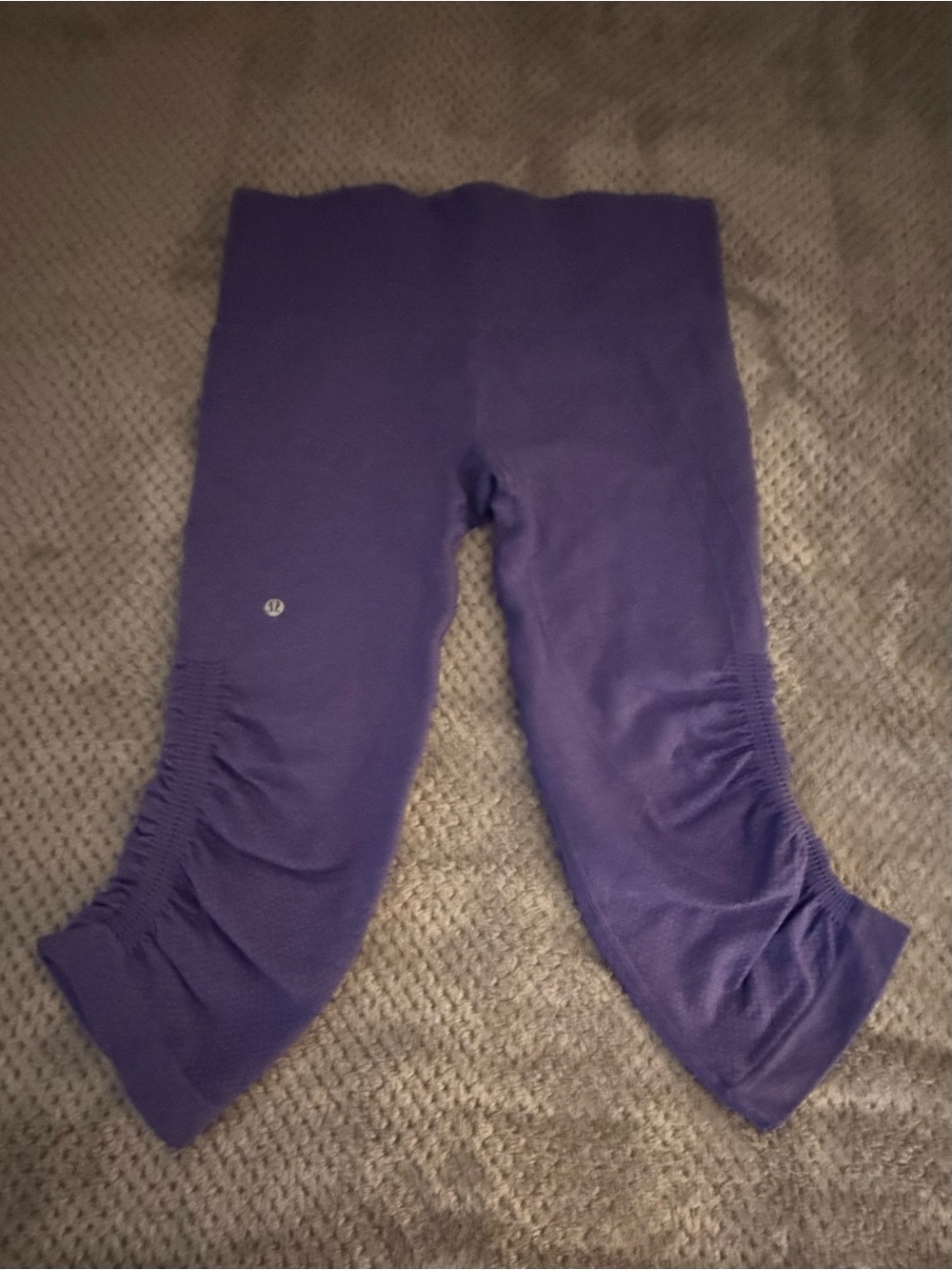 lululemon athletica Girls' Deep Purple Ruched Capri Leggings